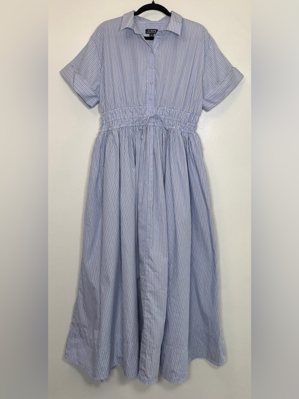 J. Crew Elena shirt-dress in striped cotton poplin - Picture 2 of 8